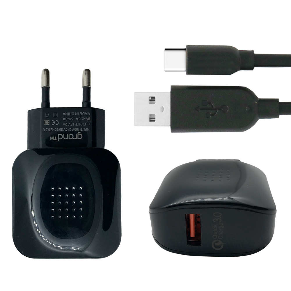 СЗУ Grand GQ-C01 Quick Charge 3.0 + Type C cable